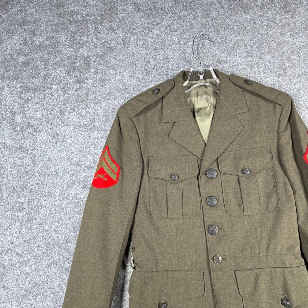 VTG 1973 Vietnam USMC Service Alpha Dress Jacket Coat Sergeant Newell 73-C-0228
